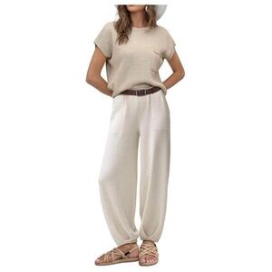 Knit Vest with White Pants - Matching Set